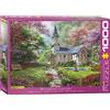 Empireposter puzzle da 1000 pezzi - Puzzle - Cappella nel giardino fiorito di Dominic Davison + Cornice in alluminio per 1000 pezzi