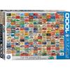 Empireposter puzzle da 1000 pezzi - Puzzle - Autobus Volkswagen, Bullis, Transporter + Puzzle cornice in alluminio per 1000 pezzi