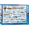 Empireposter puzzle da 1000 pezzi - Puzzle - La storia dell'aviazione + cornice in alluminio per 1000 pezzi