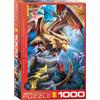 Empireposter puzzle da 1000 pezzi - Puzzle - Il clan dei draghi di Anne Stokes + Cornice in alluminio per puzzle da 1000 pezzi