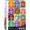 Empireposter puzzle da 1000 pezzi - Puzzle - Ritratti di John Lennon in stile Warhol + cornice in alluminio per puzzle da 1000 pezzi