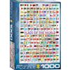 Empireposter puzzle da 1000 pezzi - Puzzle - Bandiere del mondo + cornice in alluminio per puzzle da 1000 pezzi