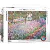 Empireposter puzzle da 1000 pezzi - Puzzle - Claude Monet - Giardino di Giverny + cornice in alluminio per puzzle da 1000 pezzi