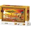 ART PUZZLE Puzzle con cornice e colla 3in1 Re della Savana 1000 pezzi