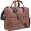 seyfocnia Borsa messenger da uomo in pelle da viaggio d'affari borsa per computer portatile da 17,3 pollici borsa per computer da lavoro borsa a tracolla (marrone), Marrone, alla moda