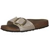 Birkenstock 1015279 Madrid Big Buckle pearl white, Birko Flor Graceful PIANELLE Donna, White EU 40