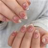 Tastetreasure Set di 30 unghie finte quadrate, autoadesive con cuscinetti adesivi, per donne e ragazze, set per manicure