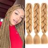 Saisifen Capo per Trecce Jumbo 3 Confezioni, 60 cm, Trecce Twist Box, Capo Intrecciato Sintetico per Donne e Bambini #27 Biondo Miele