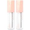 Maybelline 2x Maybelline New York Lifter Gloss Lucidalabbra Volumizzante con Acido Ialuronico Colore Pearl 001-2 Lucidalabbra