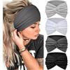 Blooms Fasce Per Capelli Donna, elastica Fascia Capelli Donna Cerchietto Capelli Fasce Per Capelli Bandana Large Headband Yoga Sportiva Accessori 4 Pcs