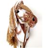 HORSE & toys Hobby Horse - Cavallo hobby, formato A3 (cavallo su un bastone) (Light Brown)