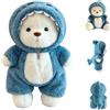 JPWPFAA Teddy huggy - Getahug pupazzo - 30CM Carino e morbido teddy bear di peluche blu a forma di pecora - Mobilità articolare - Rimovibile e lavabile - Regalo perfetto per Compleanno/San Valentino