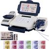 Grtheenumb Registratore di cassa giocattolo con scanner, registratore di cassa con funzione calcolatrice per bambini con carta di credito, giocattoli educativi per giochi di ruolo per lo shopping, blu