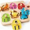 KmmiFF Puzzle in legno 1 anno, animale della fattoria, giocattolo in legno, gioco di abilità motorie, gioco educativo, giocattolo per bambini, giorno del grembiule, Pasqua, regalo per ragazze, ragazzi