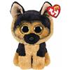 TY - Peluche - Beanie Boos - Cane Pastore Tedesco -Spirit - Marrone e Nero - Occhioni Oro glitter - Il peluche con gli occhi grandi scintillanti - 28 Cm - 36473