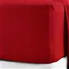 NIYS Luxury Bedding Lenzuolo con angoli, 100% morbida flanella di cotone spazzolato Super King Red