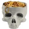 Generic Ciotole a forma di teschio per mangiare, statuetta di per snack, centrotavola da tavolo, dispenser di cibo in ceramica, decorazioni per Halloween