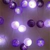 Treer-shop Treer Palle Di Natale LED Stringa di Luce Cotone Palla Luci di Fata a batteria telecomando 8 modalità 50 lampada, Ideale per Addobbi Festa Interni/Festa/Matrimonio/Balcone/Compleanno (viola,5m/50LED)