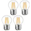Linqzxz Lampadina LED E27 G45, 6W (sostituisce 60W), Lampadina LED 720 Lumen, Bianco caldo 3000K, non dimmerabile, Classe di efficienza energetica E,lampadari e soggiorno, Confezione da 4
