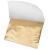QUARKZMAN Foglia d'Oro in Fogli, Carte Foglia d'Oro Scuro, 8,4 Cm x 7,9 Cm per Decorazione Artistica, Sculture, Pittura, Confezione da 200