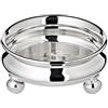 EDZARD Set 3 Ciotole Santa con piedini (Ø 8 cm, H 4 cm), argento spesso | rotonde, centrotavola moderno, ciotola acciaio, svuotatasche, decorazione tavola, idea regalo
