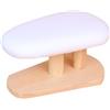 SZLIFE Mini asse da stiro con base in legno, sgabello da stiro portatile professionale resistente al calore per stanze artigianali, polsini, spalle e vestiti, Bianco, 29 Cm X 18 Cm X 15