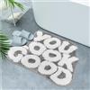 Nisone You Look Good - Tappetino da bagno, grazioso tappeto da cucina, grigio, morbido e assorbente, in tessuto corallo, alla moda, divertente, per interni, tappezzeria della casa,