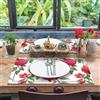 CREARREDA Tovagliette all'Americana Pomegranate, set di 4 tovagliette colazione in PVC, 48x33 cm, antiscivolo, lavabili, resistenti allo sporco, resistenti al calore, made in italy