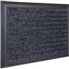 Relaxdays zerbino, 80x50 cm, alluminio, impermeabile, antiscivolo, per interno/esterno, cattura sporco, nero