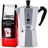 Bialetti Moka Express Caffettiera in Alluminio, Argento, 12 Tazze + Perfetto Moka, Caffè Macinato Gusto Classico, Gusto Classico - 1 x 250 gr