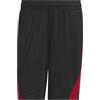 adidas Uomo Legends 3-Stripes Basketball Shorts, Black/Team Power Red 2, XS 9 inch