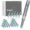 Buyounger Dr. Pen M8S Microneedling Pen Professionale Wireless, Dermapen Elettrico Senza Fili con 25 Cartucce Aghi Originali, 6 Velocità Regolabili e Display LED, Trattamento Pelle Viso, Capelli e Corpo