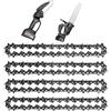Dwitkul 4 Pezzi Catene Motosega Universali 6 Pollici Ricaricabili da 1/4, 1,1 mm, 37 TG Catena per Mini Motosega a Batteria Mano per Taglio Legno Giardinaggio Rifinitura e Manutenzione