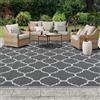 OIGAE Tappeto da Esterno Reversibile 120 x 180 cm, in Plastica PP, Resistente alla Pioggia e ai Raggi UV, Antiscivolo, Pieghevole e Lavabile, per Terrazzo Giardino Camping Spiaggia, Grigio