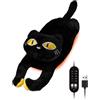 ZimiTeda Tappetino riscaldante per gatti alimentato tramite USB per crampi mestruali, calore istantaneo, tappetino riscaldante portatile che allevia crampi, dolori alla schiena, al collo e alle spalle (nero)