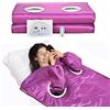 MINENICE 2 Zone Sauna Infrarossi, MINENICE Oxford Far Infrared Sauna Blanket Professionale, Coperta Vapore a Infrarossi Sauna con 2 Maniche, Sauna da Casa Portatile per Disintossicazione Fisioterapia