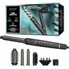 REVAMP Curl Air Style 7 in 1 Ionic - Spazzola Asciugacapelli Spazzola Modellante Multistyler con Motore Brushless, 6 Accessori Styling con Arricciacapelli Auto Wrap, Spazzola Paddle e Diffusore