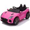 BES Auto elettrica Jaguar F-TYPE per Bambini Rosa Batteria 12V Telecomando LT-894