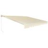 GYMAX Tenda da Sole per Esterno a Bracci Estensibili, Tende da Sole con Manovella, con Tettuccio Impermeabile e Protezione Solare, Tenda da Sole Angolo regolabile Avvolgibile (Beige, 4 m x 2,5 m)