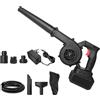 LPQKCcY Soffiatore a Batteria, 2 in 1 Soffiatore Aspiratore Foglie Elettrico Soffione per Foglie Giardino a Batteria Aspirafoglie per la Cura del Prato/Auto/Angolo di Pulizia Della Polvere
