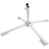 Aurora Store Base Pieghevole per Ombrellone a Palo Centrale Stand Treppiede Supporto in Metallo Colore Bianco Adatto per Ombrelloni di 34/38 mm Dimensioni Aperto 86x86x37 cm