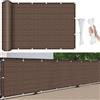 YUANZHI Telo Frangivento per Balconi 650 x 80 cm Raggi UV Antistrappo Antivento, Schermi Protettivi per Privacy Del Patio, per Giardino Esterno, Marrone