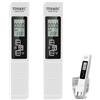 coalwop Misuratore TDS 3 in 1 LCD Digital - TDS/EC/Temperatura, Schermo Grande con Retroilluminazione, Electrodi di Titanio, Ideale per Acqua Potabile, Piscine e Acquari