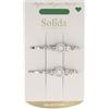 Solida Pinze per capelli strass argento Fermacapelli 2 pz.