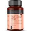 Pureclinica Tripla Forza Omega 3 1000mg 6 mesi scorta Triplo the forza di regolare Omega 3 pillole con un concentrato 650mg of the actives DHA & EPA per capsula