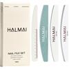 HALMAI Lime per unghie kit 7 pezzi grana 100/180, lime unghie doppia faccia riutilizzabili con lucidante, spugna e lime a lama, per unghie naturali e acriliche casa e salone