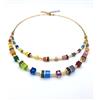 Coeur de Lion Collana GeoCUBE® Iconic Layer oro-arcobaleno - MULTICOLOR