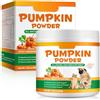 WooJianfong Polvere di zucca biologica per cani, integratore ricco di fibre naturali, senza cereali, formulato da un veterinario, supporto digestivo