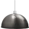 LEDSone Lampada da soffitto, lampada a sospensione, lampada da parete a forma di cupola industriale facile da montare in nichel satinato vintage Lampada in metallo E27 60W