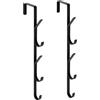 flintronic 2 ganci sopra la porta, 5 ganci sopra la porta, appendiabiti verticali sopra la porta, appendiabiti in acciaio inox resistente, per asciugamani da camera da letto, vestiti, cappelli, borse